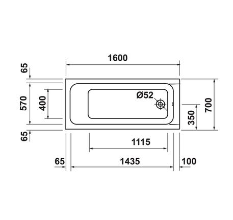 Bồn tắm âm D-code 1600 588.45.647